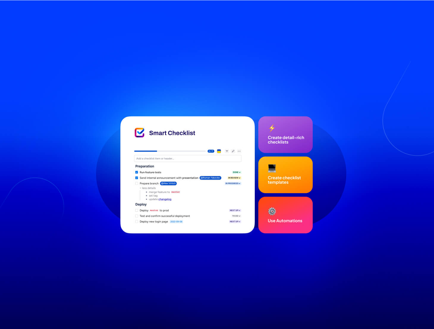Smart Checklist intro